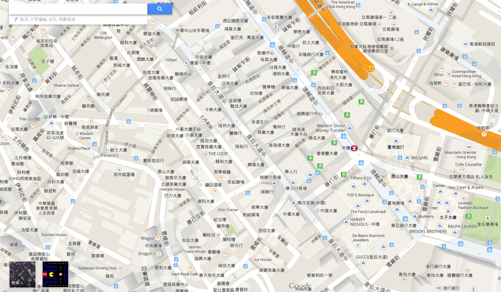 Play PAC-MAN Google Map 01